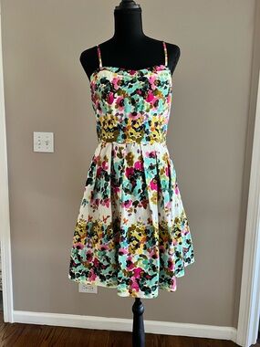 GUESS Floral Multi-Color Sundress - Size 10